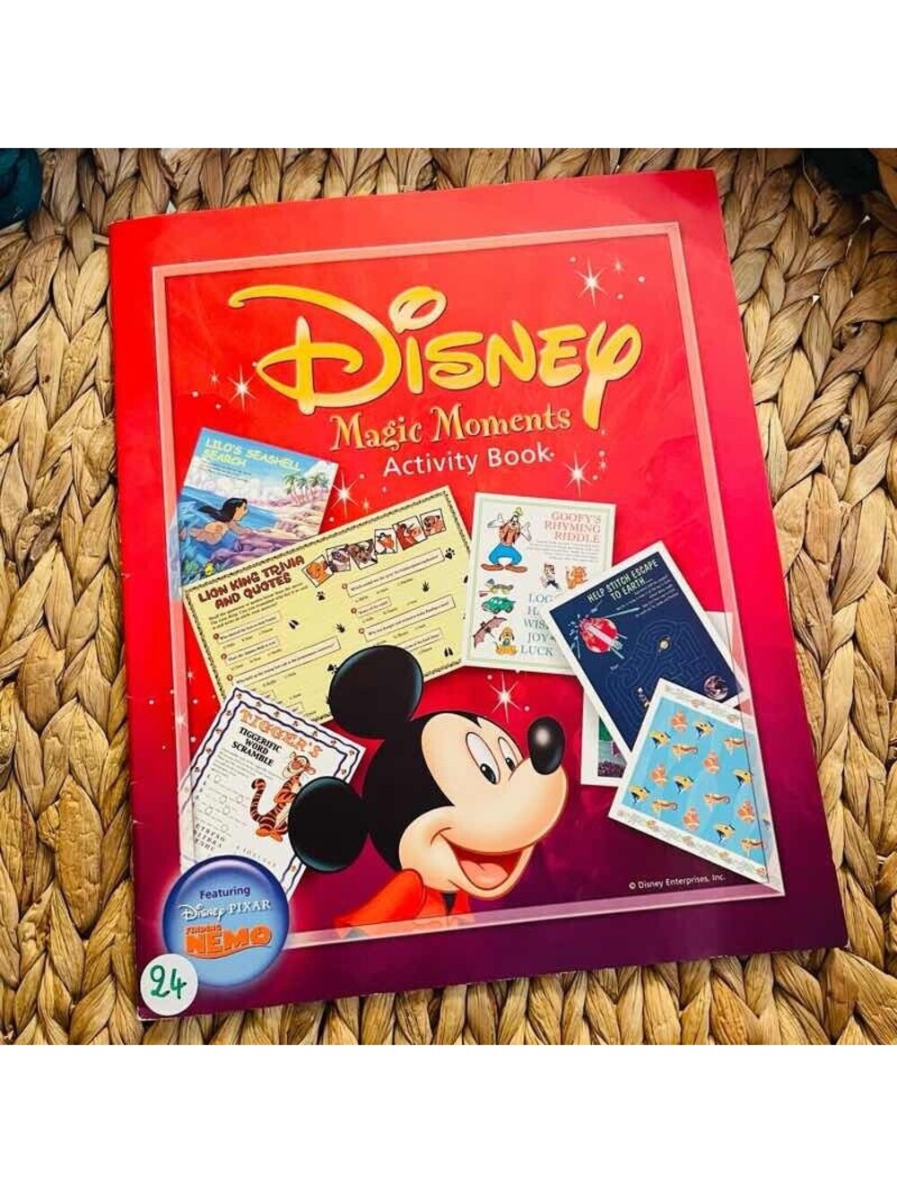✅Disney Magic Moments Activity Book Calendar Stickers Vintage Fun Kids #️⃣24